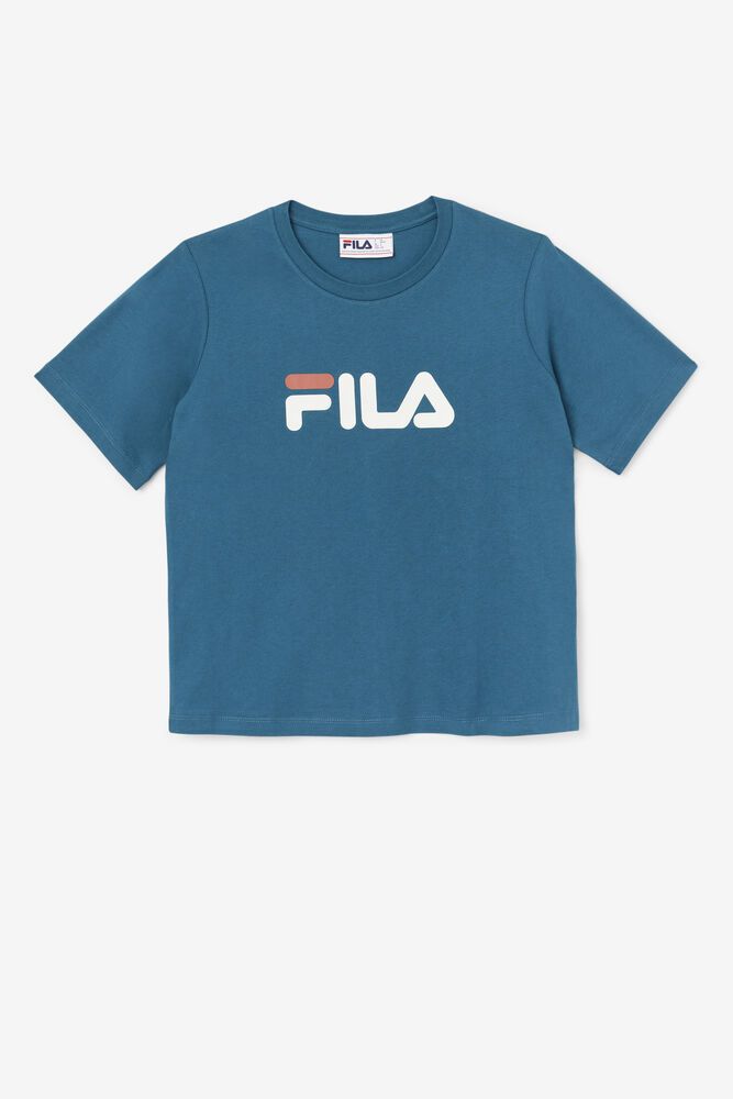 Fila Tričko Damske Thea Modre - TJXDV5826